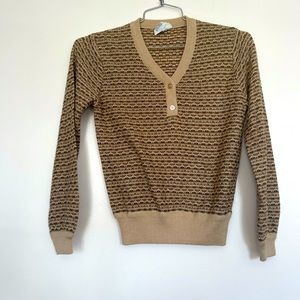 Mardi Brown Knit Wool (85%) Sweater Shirt Size Medium